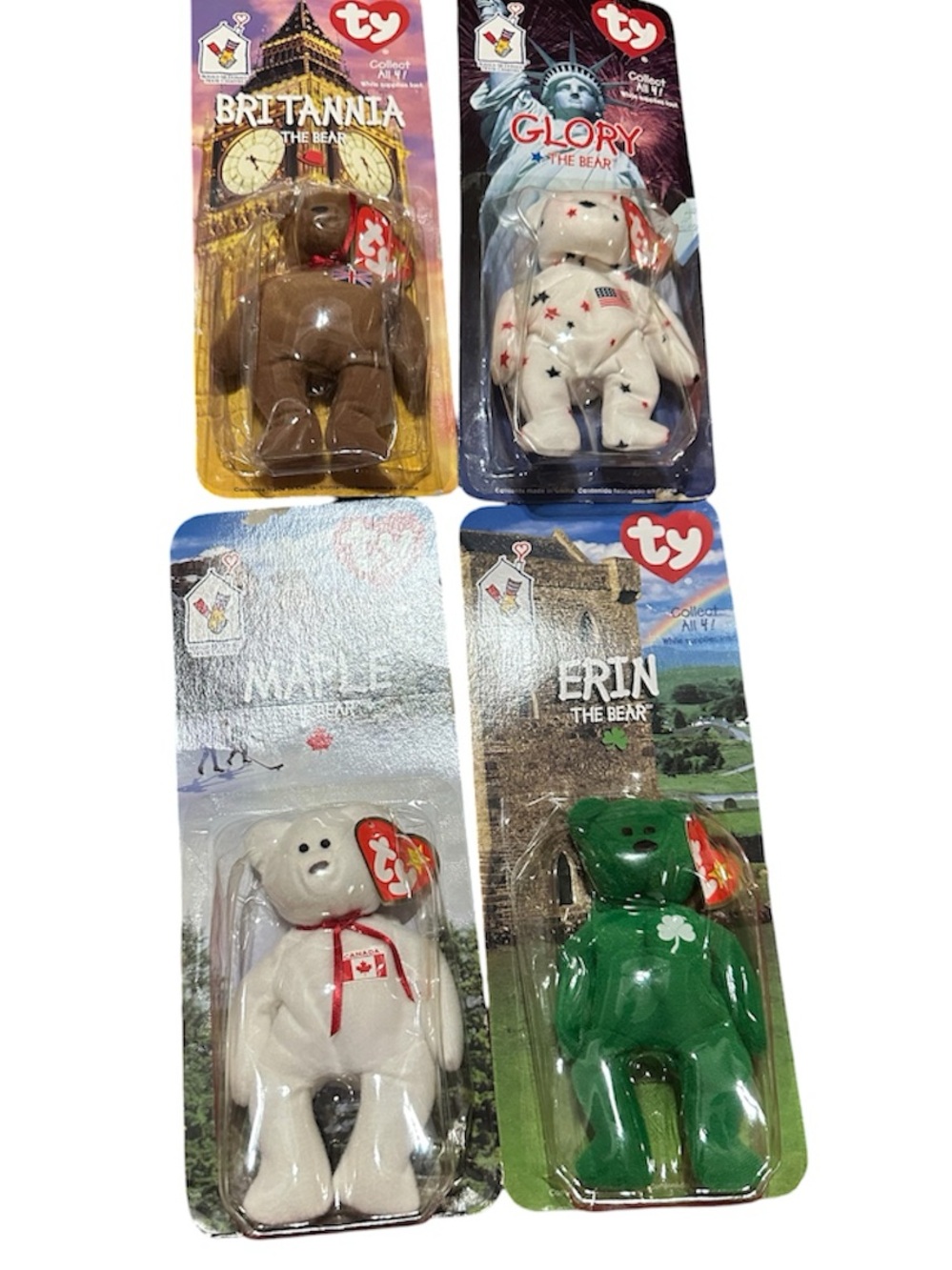 Vintage 1999 TY McDonald’s International Bears Sealed Set of 4